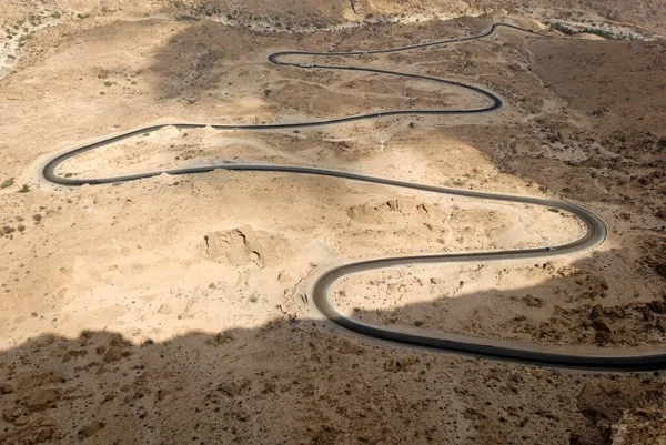 Desert Road Mukalla Wadi Hadramaut Yemen Asia — Stock Photo, Image