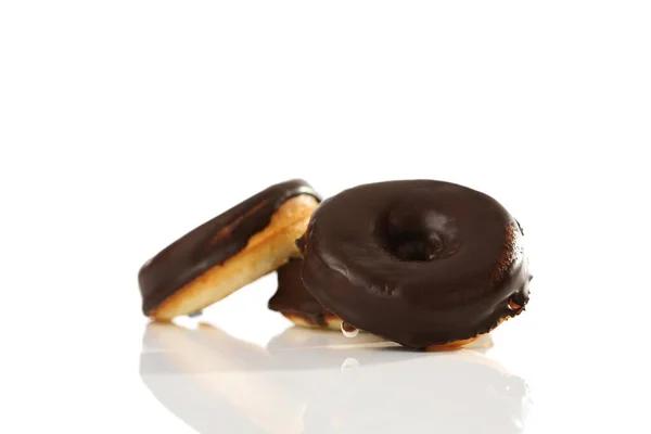 Donuts Con Glaseado Chocolate —  Fotos de Stock