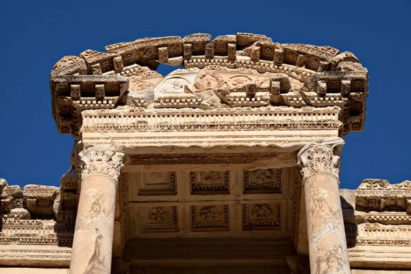 Biblioteca Celso Antigo Edifício Éfeso Izmir Turquia Ásia — Fotografia de Stock