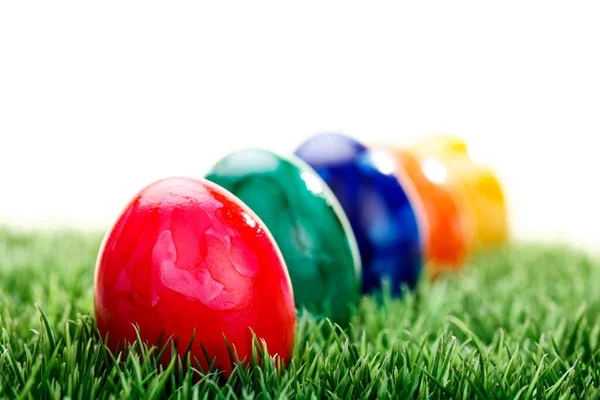 Coloured Easter Eggs Grass — Φωτογραφία Αρχείου