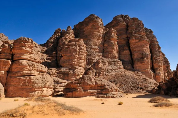 Sandstone Rock Formation Tikobaouine Tassili Ajjer National Park Unesco World — Foto Stock