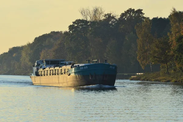 Barge Canal Hannover North Harbour Hanover Lower Saxony Germany Europe — Stockfoto