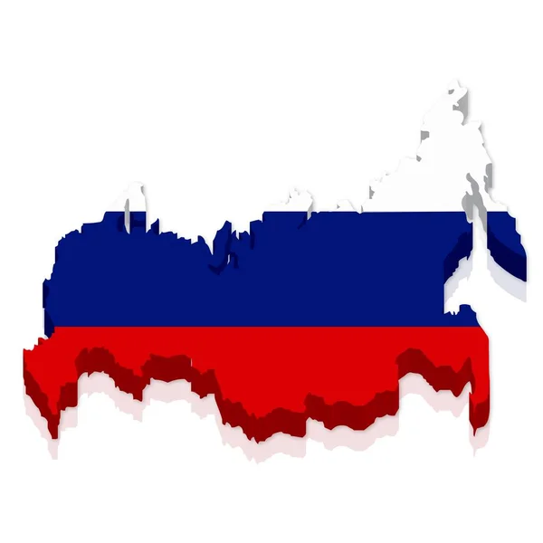 Outline Flag Russia — 스톡 사진