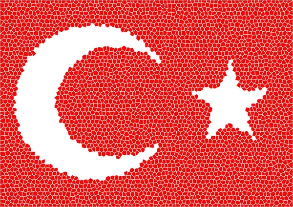Bandiera Turca Come Mosaico — Foto Stock