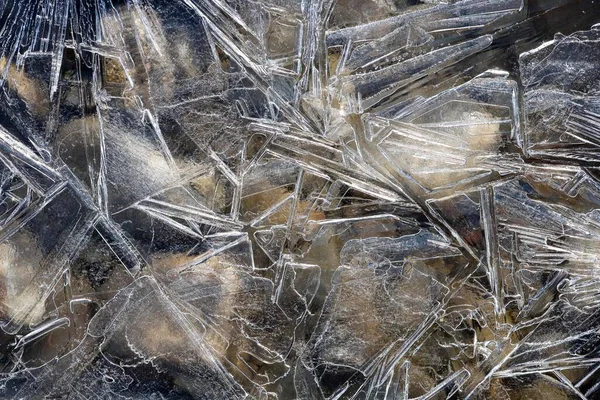 Frozen Creek Ice Crystals — Stockfoto