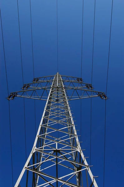 Electric Pylon Bergkamen North Rhine Westphalia Germany Europe — Stockfoto