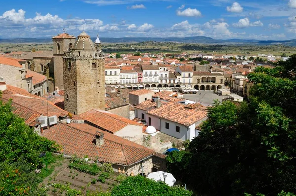 Výhledem Historické Město Trujillo Extremadura Španělsko Evropa — Stock fotografie