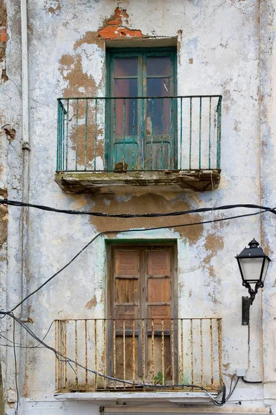 Ramshackled Stary Dom Peniscola Costa Azahar Hiszpania Europa — Zdjęcie stockowe