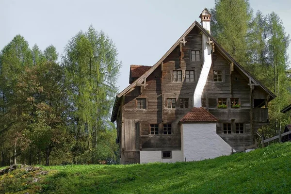 Old Wooden House Approx 1680 Open Air Museum Ballenberg Brienz — 图库照片