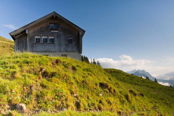 Alpine Cabin Faenerenspitz 1505M Views Alpstein Appenzell Innerrhoden Inner Rhodes —  Fotos de Stock