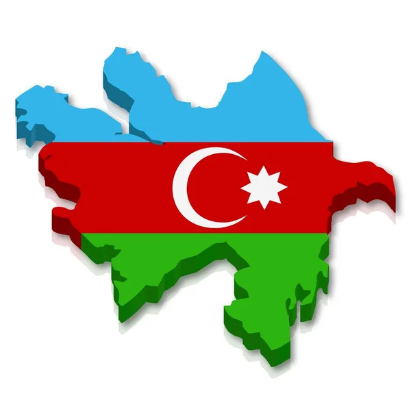 Shape National Flag Azerbaijan Computer Graphics - Stock-foto