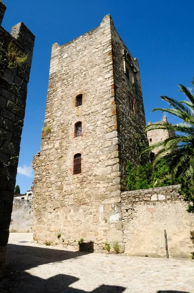 Town Wall Gate Historic Town Trujillo Extremadura Spain Europe Publicground — Foto de Stock