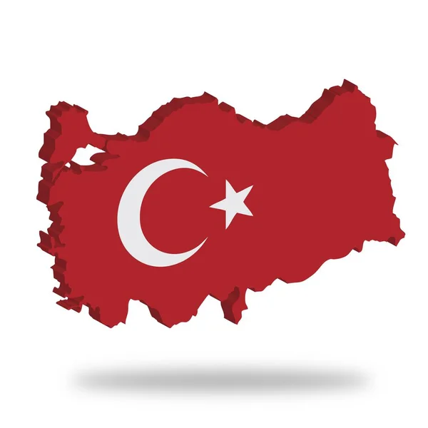 Outline Flag Turkey Hovering — Foto Stock