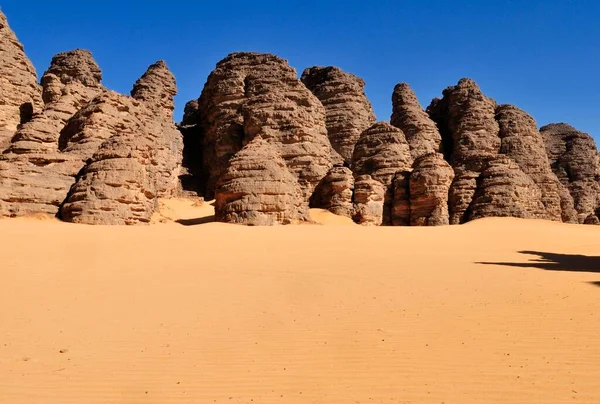 Zandsteen Rotsformatie Tikobaouine Tassili Ajjer National Park Unesco World Heritage — Stockfoto