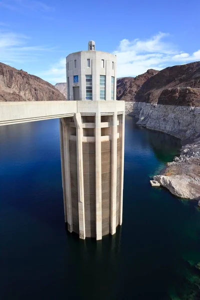 Hoover Dam Las Vegas Water Level Having Already Dropped Boulder — Foto Stock