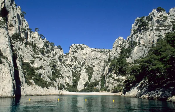 Rocky Coast Calanque Den Vau Provence France Europe — стокове фото