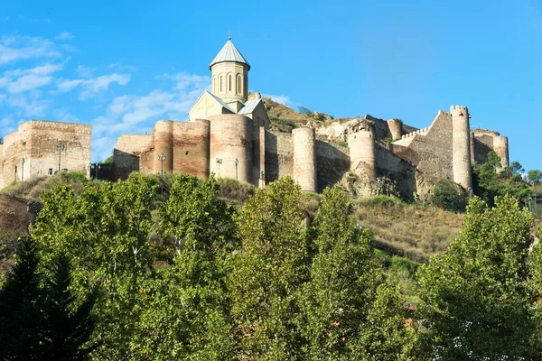 Фортеця Нарікала Церква Святого Миколая Тбілісі Грузія Азія — стокове фото