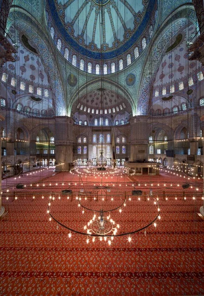 Interior View Blue Mosque Sultanahmet Istanbul Turkey Asia — Photo