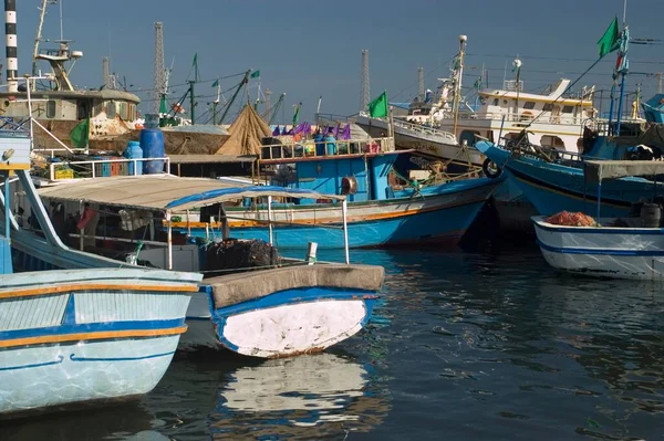 Fishing Boats Harbour Tripoli Libya Africa — Stockfoto