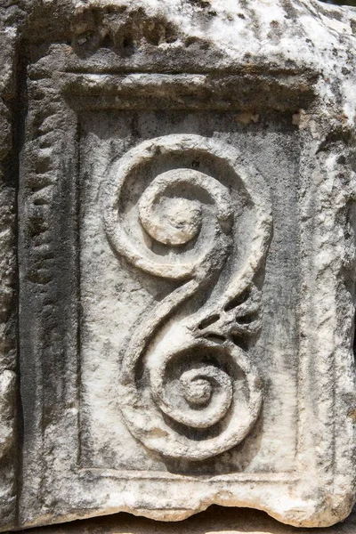 Relief Detail Tomb Aphrodisias Aydin Turkey Asia — Stockfoto