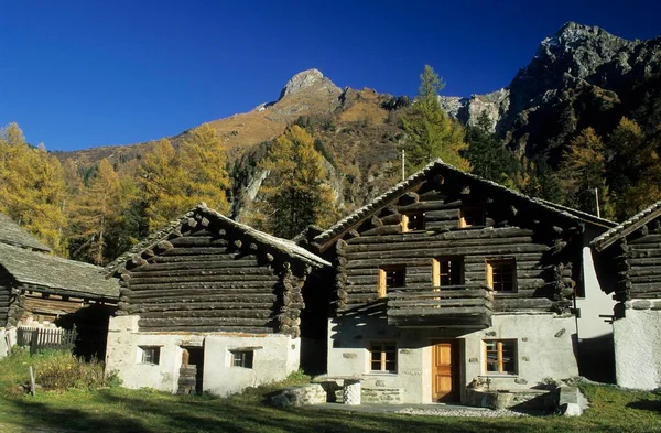 Old Farmhouses Borgonovo Val Bregaglia Bergell Switzerland Europe — Stockfoto