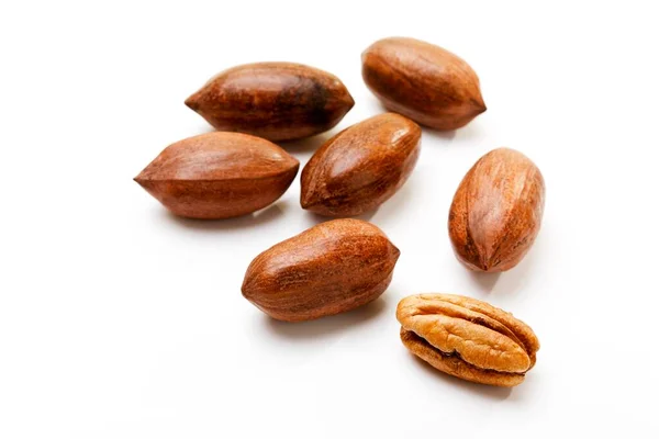 Pecans Nuts Close View — 스톡 사진