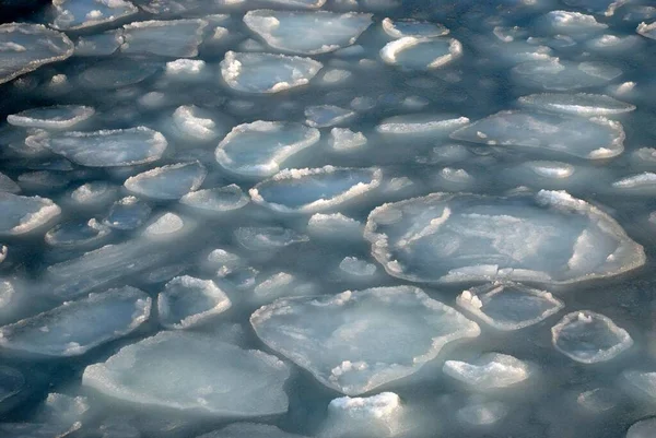 Jégtáblák Télen — Stock Fotó
