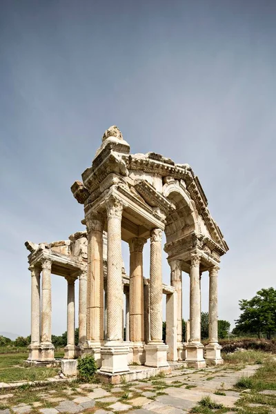 Der Tetrapylon Ist Der Haupteingang Zum Tempel Der Aphrodite Aphrodisien — Stockfoto