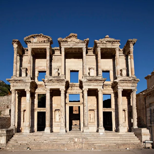 Bibliotheek Van Celsus Een Oud Gebouw Efeze Izmir Turkije Azië — Stockfoto