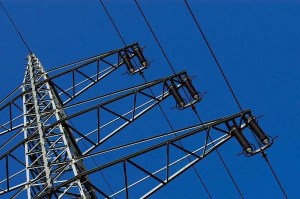 Power Pole Bergkamen North Rhine Westphalia Germany Europe — Foto de Stock