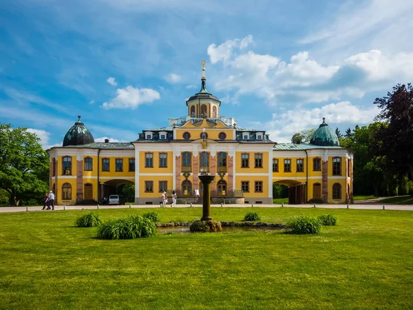 Palazzo Belvedere Con Giardino Del Castello Museo Dell Artigianato Weimar — Foto Stock