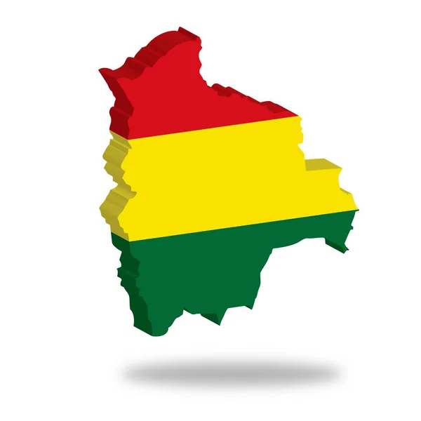 Outline Flag Bolivia Hovering — Stock Fotó