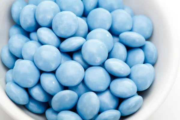 Blue Coloured Chocolate Drops — Fotografia de Stock