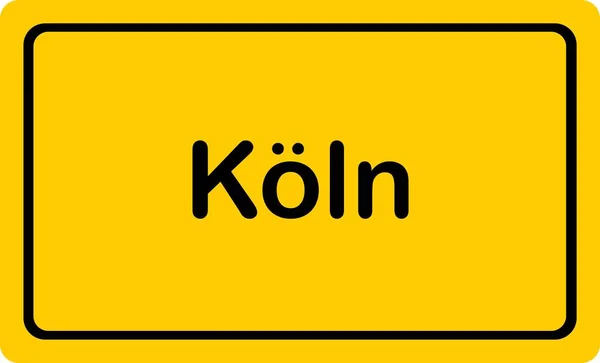 Place Name Sign Koeln Cologne — стоковое фото