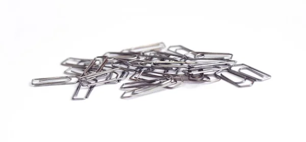 Chrome Plated Paper Clips Paperclips — Foto de Stock