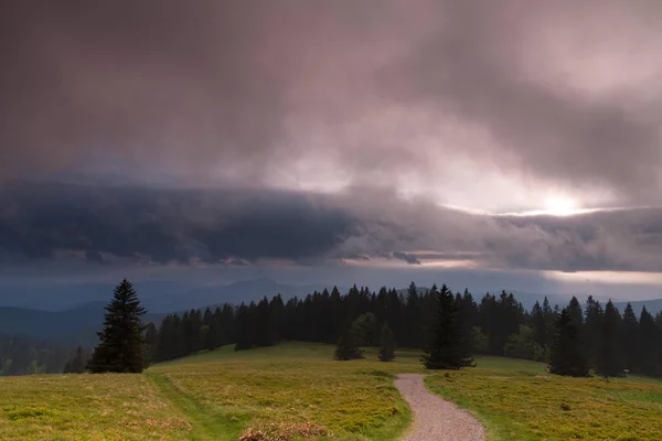 Dramatic Clouds Seen Herzogenhorn Mountain Feldberg Mountain Southern Black Forest — ストック写真