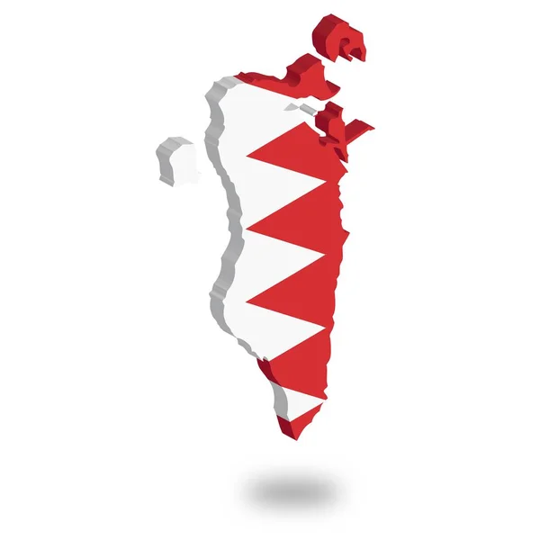 Shape National Flag Bahrain Levitating Computer Graphics — Photo