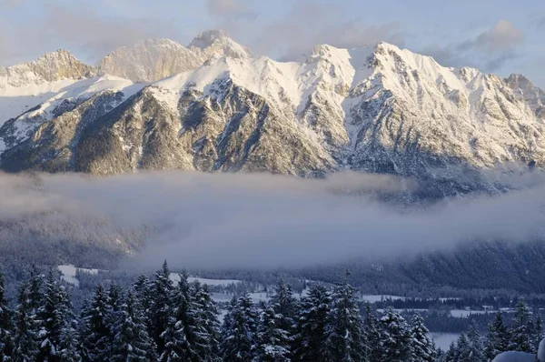 Leutasch Valley Perto Seefeld Cordilheira Wetterstein Tirol Áustria Europa — Fotografia de Stock