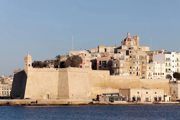 Senglea Con Puesto Guardia Vedette Las Tres Ciudades Malta Europa — Foto de Stock