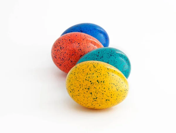 Painted Speckled Easter Eggs — 图库照片