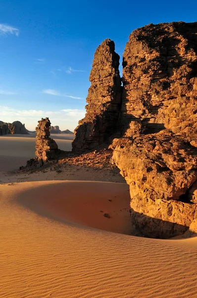 Sandstone Rock Formation Tikobaouine Tassili Ajjer National Park Unesco World — Foto de Stock