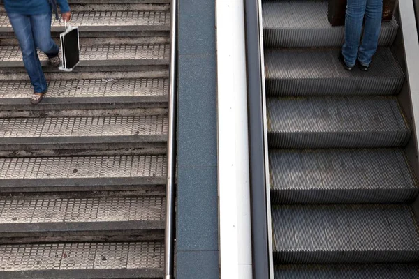 Stairs Escalator Close View — Stockfoto