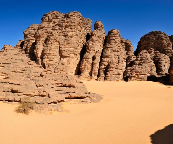 Sandstone Rock Formation Tikobaouine Tassili Ajjer National Park Unesco World — стоковое фото