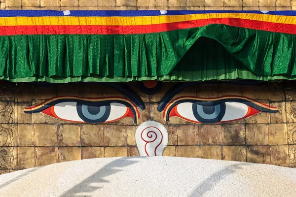 Eyes Buddha Boudhanath Stupa Boudhanath Unesc World Heritage Site Kathmandu — Stockfoto