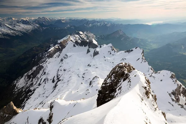 View Appenzell Alps View Sntis Alpstein Switzerland Europe — ストック写真