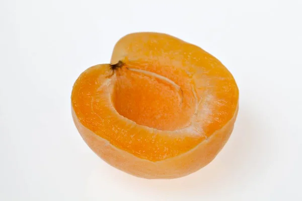 Ripe Orange Apricot White Background — Stock Fotó