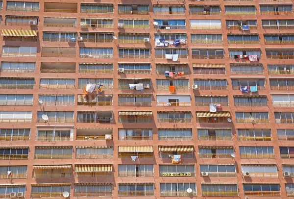 High Rise Apartment Building Beach Playa Poniente Benidorm Costa Blanca — Stock Photo, Image