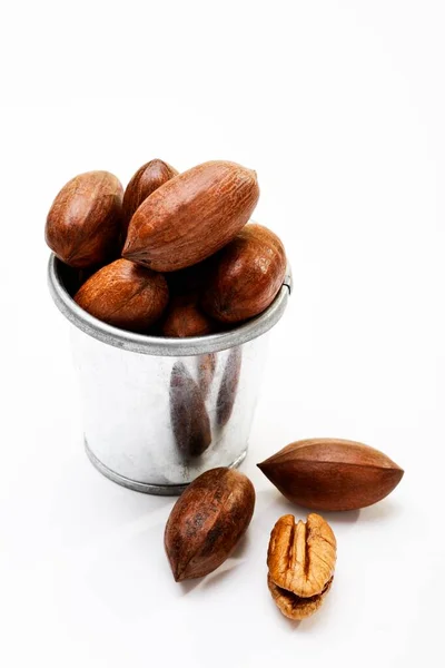 Pecans Nuts Close View — Stockfoto