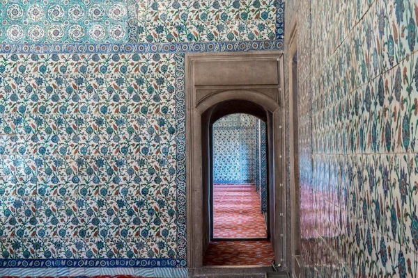 Wnętrze Błękitnego Meczetu Sułtanahmet Stambuł Turcja Azja — Zdjęcie stockowe