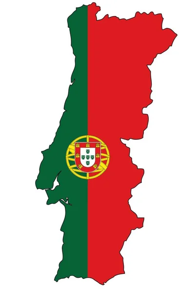 Portugal Flag Outline Europe —  Fotos de Stock